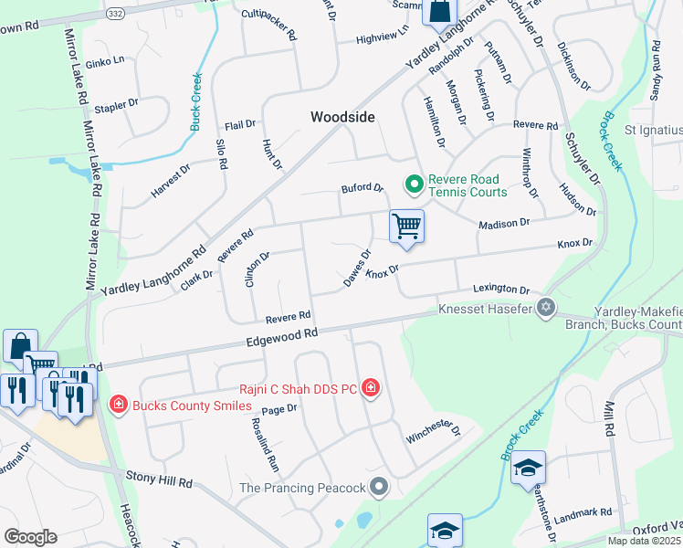 map of restaurants, bars, coffee shops, grocery stores, and more near 1404 Lee Circle in Morrisville