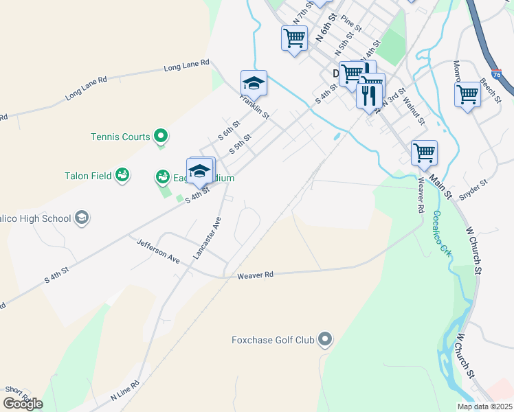 map of restaurants, bars, coffee shops, grocery stores, and more near 65 Sunrise Circle in Denver