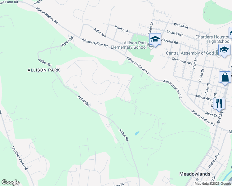 map of restaurants, bars, coffee shops, grocery stores, and more near 511 Furlong Court in Washington