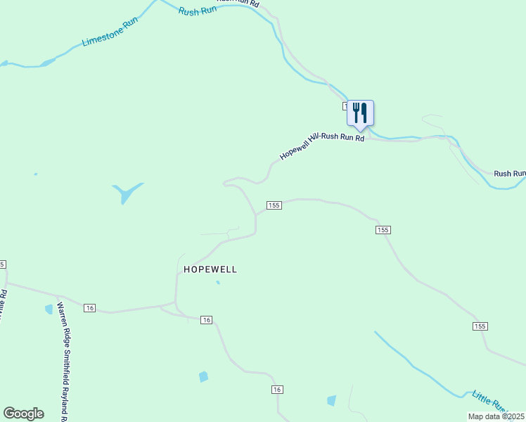 map of restaurants, bars, coffee shops, grocery stores, and more near 49 Township Road 155 in Rayland