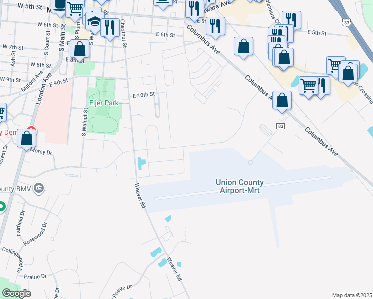 map of restaurants, bars, coffee shops, grocery stores, and more near 744 Keystone Way in Marysville