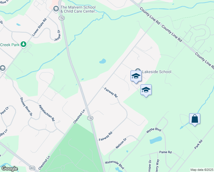 map of restaurants, bars, coffee shops, grocery stores, and more near 211 Chestnut Lane in North Wales