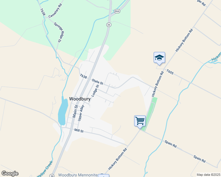 map of restaurants, bars, coffee shops, grocery stores, and more near 207 State Street in Woodbury