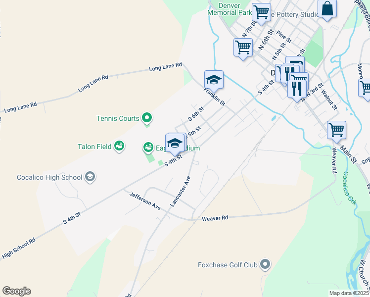 map of restaurants, bars, coffee shops, grocery stores, and more near 650 South 4th Street in Denver