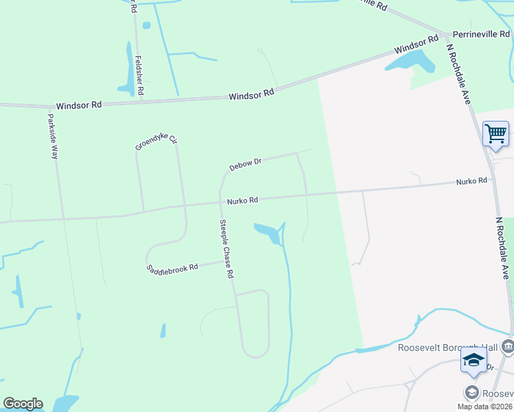 map of restaurants, bars, coffee shops, grocery stores, and more near 16 Nurko Road in Millstone