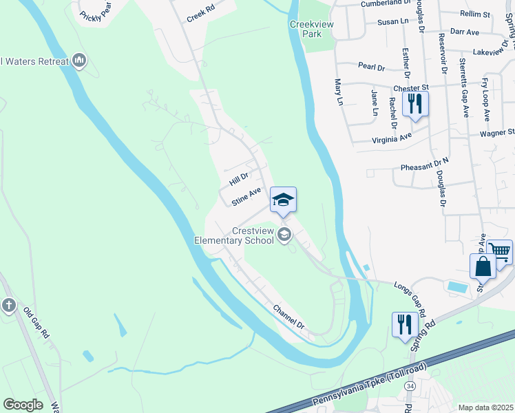 map of restaurants, bars, coffee shops, grocery stores, and more near 6 Green Meadow Drive in Carlisle