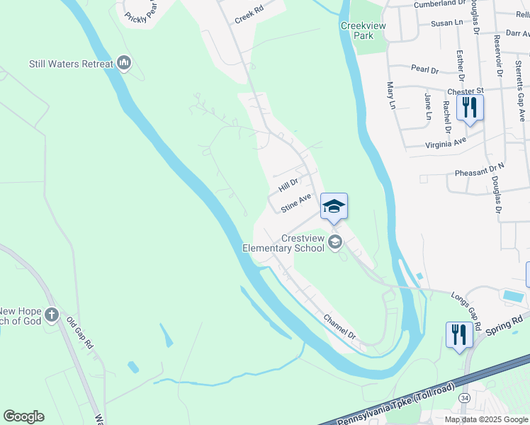 map of restaurants, bars, coffee shops, grocery stores, and more near 4 Kaseeta Drive in Carlisle