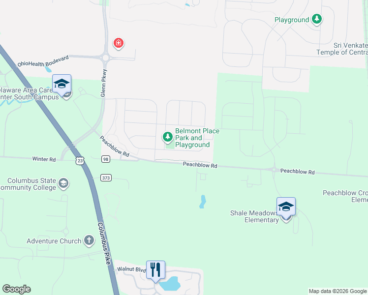 map of restaurants, bars, coffee shops, grocery stores, and more near 157 Mcnamara Loop in Lewis Center