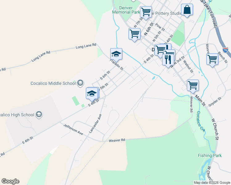 map of restaurants, bars, coffee shops, grocery stores, and more near 501 S 4th St in Denver