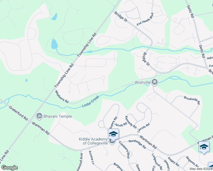 map of restaurants, bars, coffee shops, grocery stores, and more near 803 Chatham Lane in Schwenksville