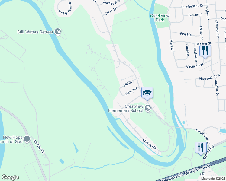 map of restaurants, bars, coffee shops, grocery stores, and more near 6 Kaseeta Drive in Carlisle
