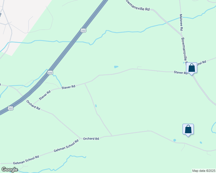 map of restaurants, bars, coffee shops, grocery stores, and more near 447 Staver Road in Reinholds