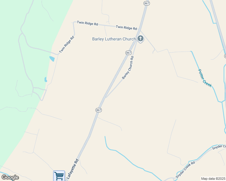 map of restaurants, bars, coffee shops, grocery stores, and more near 311 Barley Church Road in New Enterprise