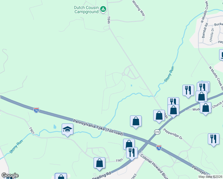 map of restaurants, bars, coffee shops, grocery stores, and more near 5 Cottonwood Lane in Denver