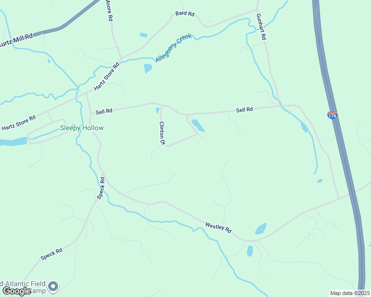 map of restaurants, bars, coffee shops, grocery stores, and more near 38 Clinton Drive in Mohnton
