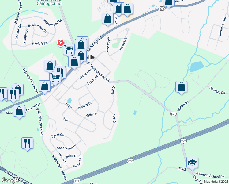 map of restaurants, bars, coffee shops, grocery stores, and more near 4 Bill Drive in Denver