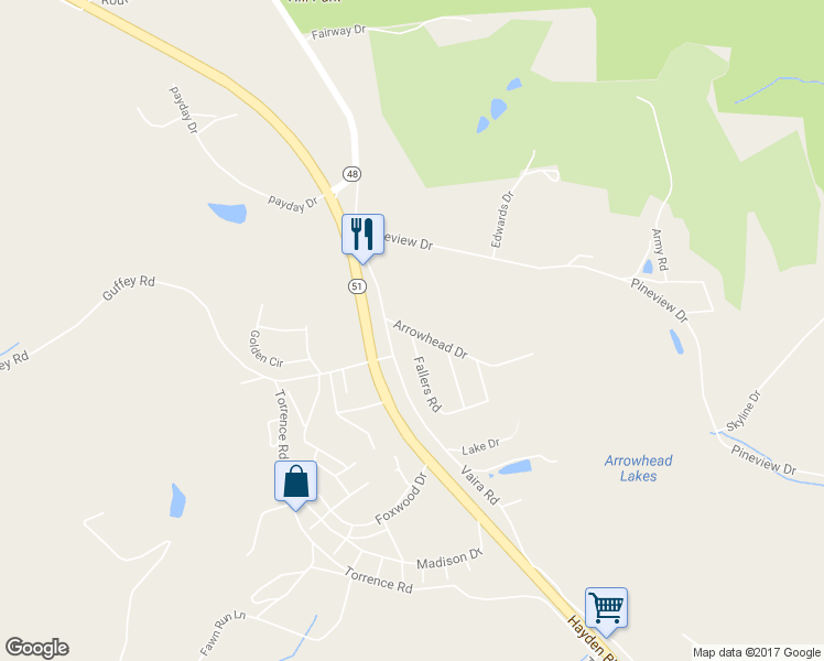 map of restaurants, bars, coffee shops, grocery stores, and more near 3 Arrowhead Drive in Elizabeth