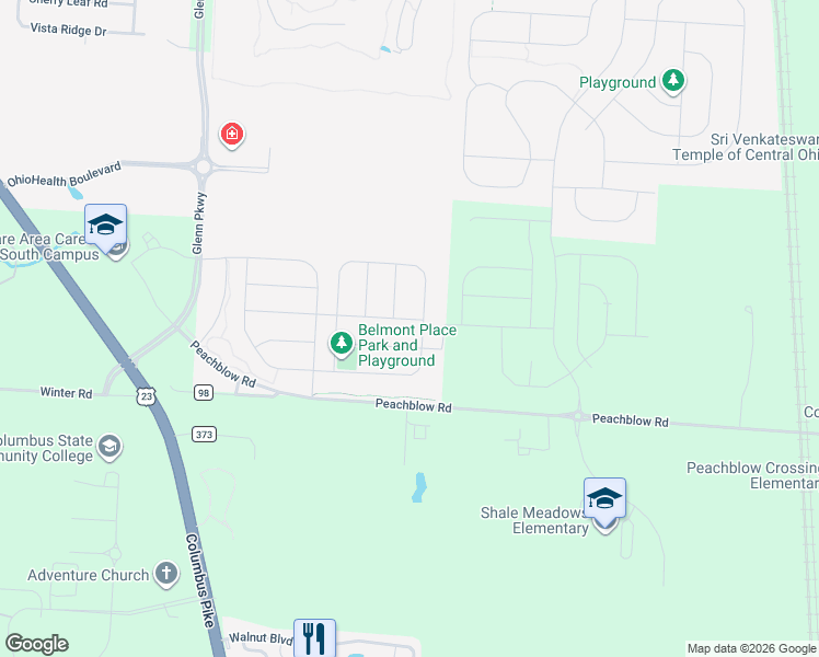 map of restaurants, bars, coffee shops, grocery stores, and more near 258 Mcnamara Loop in Lewis Center