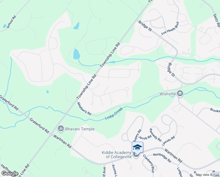map of restaurants, bars, coffee shops, grocery stores, and more near 304 Cambridge Court in Schwenksville