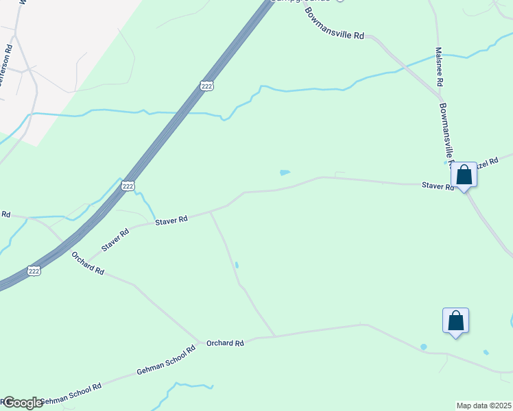map of restaurants, bars, coffee shops, grocery stores, and more near 447 Staver Road in Reinholds