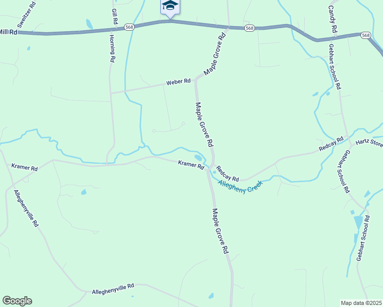 map of restaurants, bars, coffee shops, grocery stores, and more near 9 Kramer Rd in Mohnton