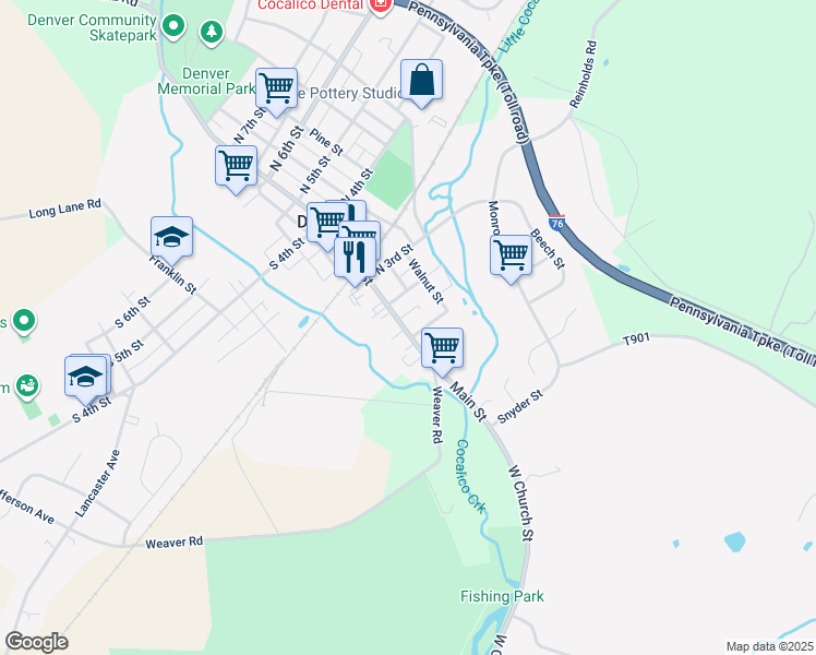 map of restaurants, bars, coffee shops, grocery stores, and more near 111 Main Street in Denver