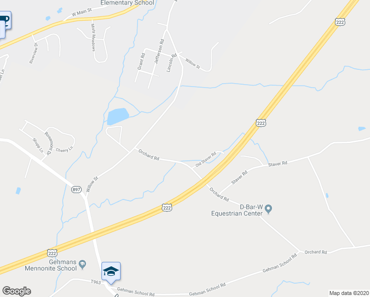 map of restaurants, bars, coffee shops, grocery stores, and more near 628 Orchard Road in Reinholds