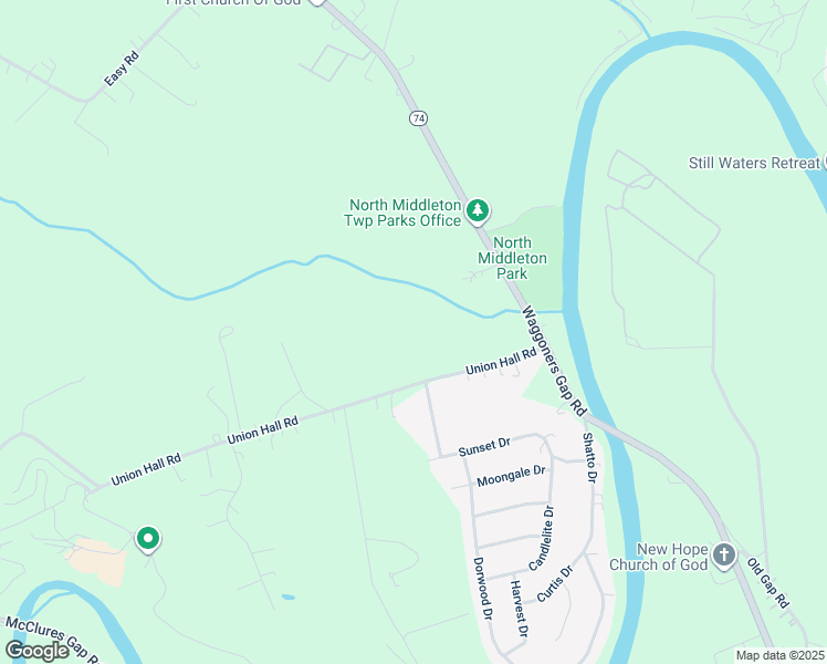 map of restaurants, bars, coffee shops, grocery stores, and more near 1630 Waggoners Gap Road in Carlisle