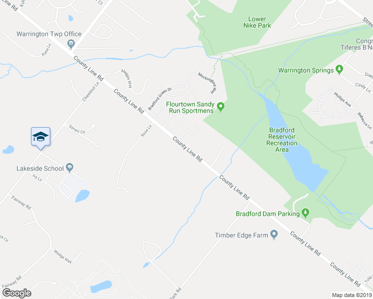 map of restaurants, bars, coffee shops, grocery stores, and more near 1147 County Line Road in Chalfont