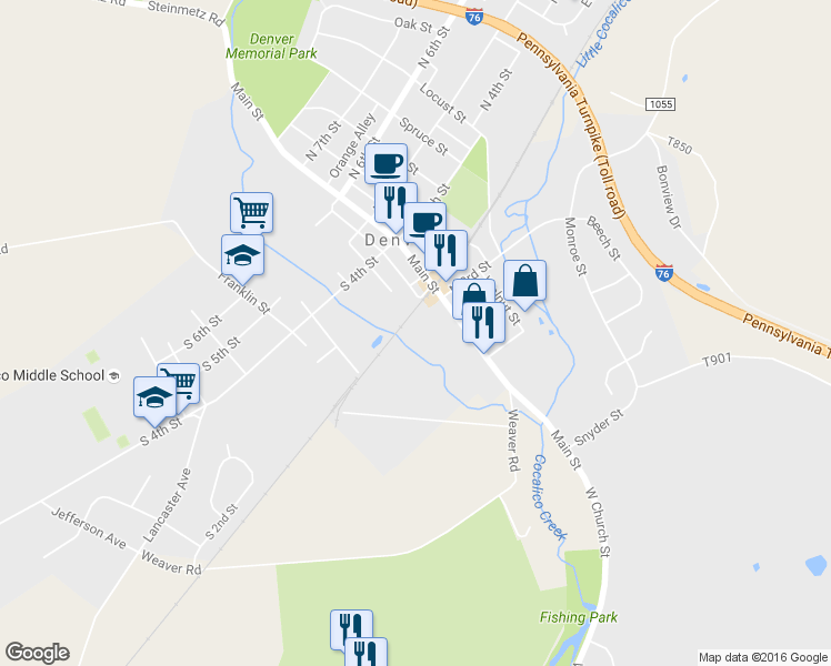 map of restaurants, bars, coffee shops, grocery stores, and more near 240 Main Street in Denver