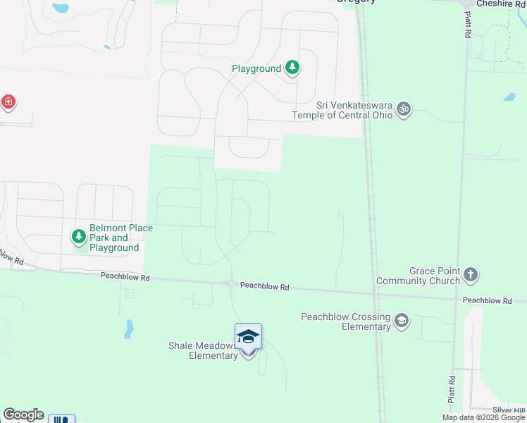 map of restaurants, bars, coffee shops, grocery stores, and more near 1241 Peachblow Road in Lewis Center