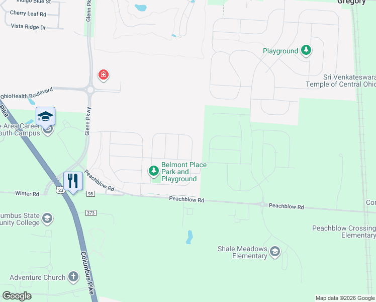 map of restaurants, bars, coffee shops, grocery stores, and more near 258 Mcnamara Loop in Lewis Center