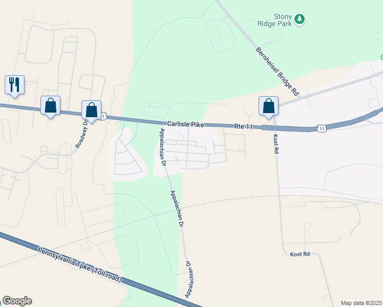 map of restaurants, bars, coffee shops, grocery stores, and more near 420 Hilton Head Avenue in Carlisle