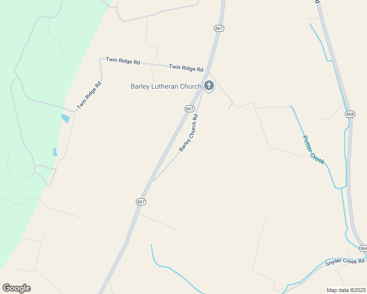 map of restaurants, bars, coffee shops, grocery stores, and more near 311 Barley Church Road in New Enterprise