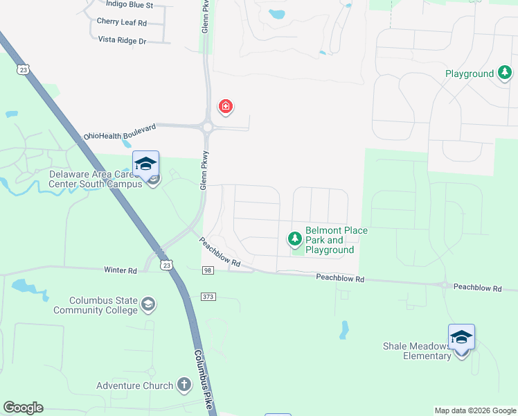 map of restaurants, bars, coffee shops, grocery stores, and more near 464 Mcnamara Loop in Delaware