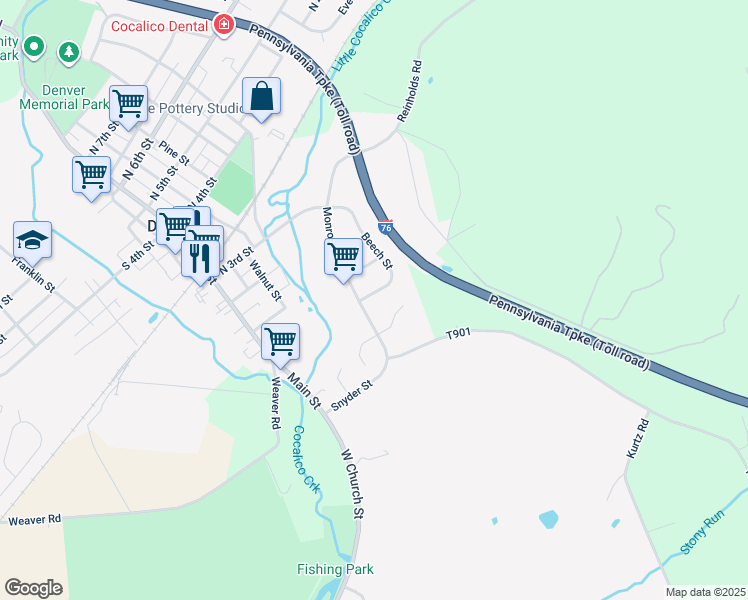 map of restaurants, bars, coffee shops, grocery stores, and more near 113 Beech Street in Denver