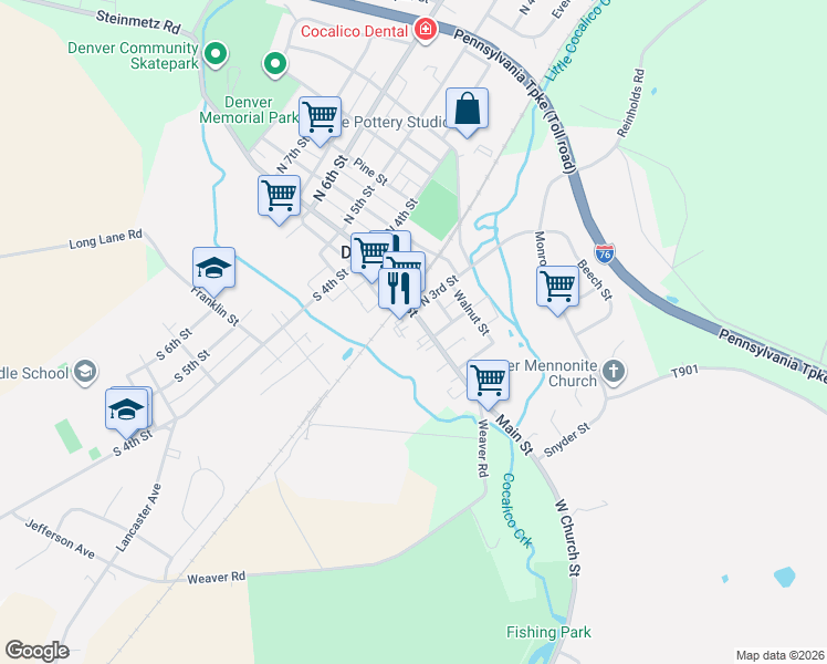 map of restaurants, bars, coffee shops, grocery stores, and more near 240 Main Street in Denver