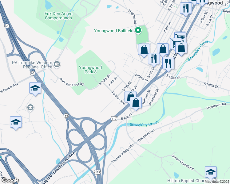 704 Painter Street, Youngwood PA Walk Score