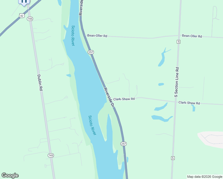 map of restaurants, bars, coffee shops, grocery stores, and more near 5541 Riverside Drive in Delaware