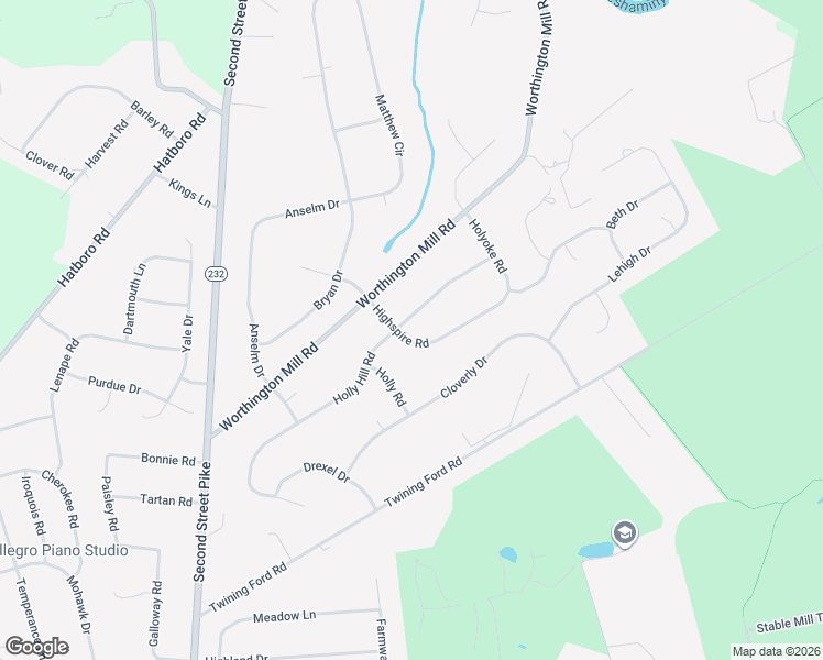 map of restaurants, bars, coffee shops, grocery stores, and more near 85 Holly Hill Road in Richboro