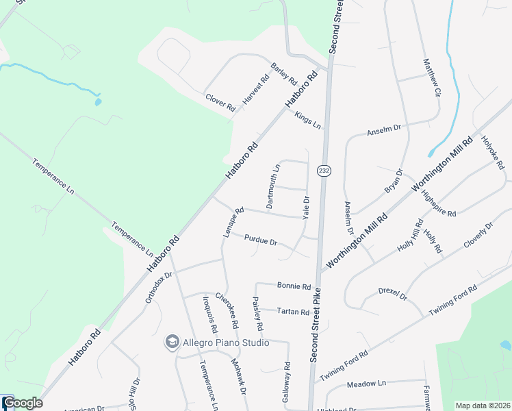 map of restaurants, bars, coffee shops, grocery stores, and more near 5 Dartmouth Lane in Richboro