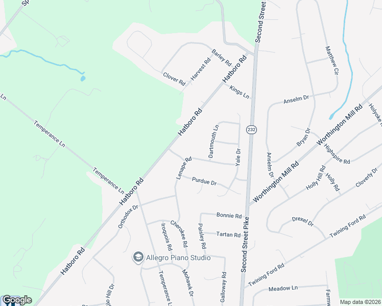 map of restaurants, bars, coffee shops, grocery stores, and more near 2 Syracuse Lane in Richboro