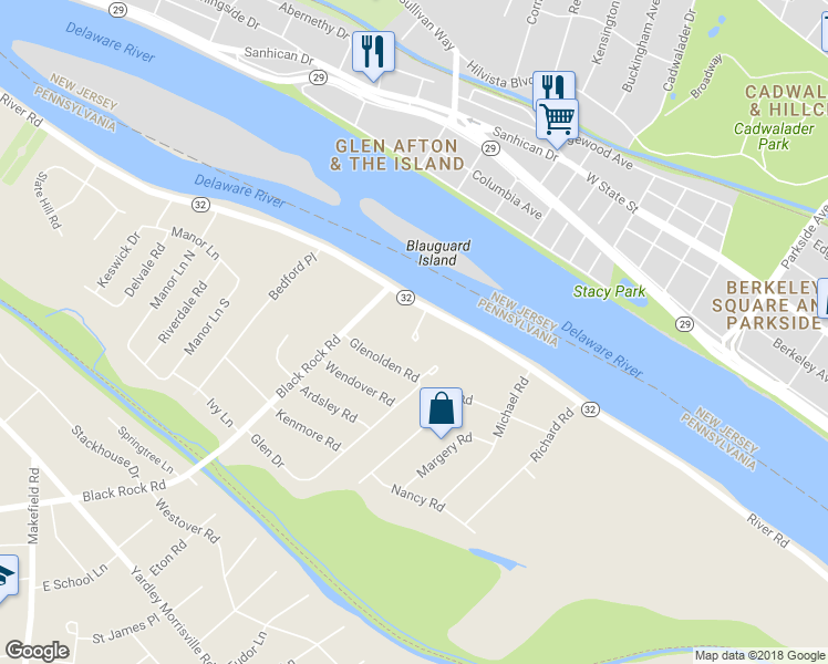 map of restaurants, bars, coffee shops, grocery stores, and more near 2 Fenwood Place in Morrisville