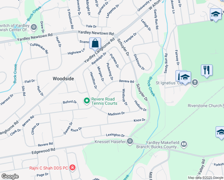 map of restaurants, bars, coffee shops, grocery stores, and more near 1218 Ward Drive in Morrisville