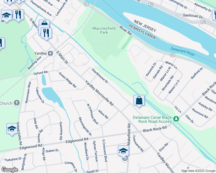 map of restaurants, bars, coffee shops, grocery stores, and more near 2217 Stackhouse Drive in Morrisville