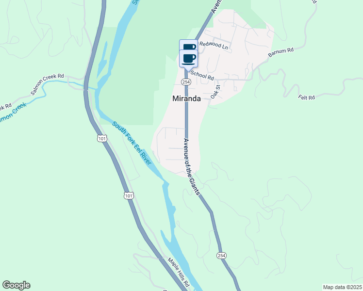 map of restaurants, bars, coffee shops, grocery stores, and more near 75-77 Forest Grove Ln in Humboldt