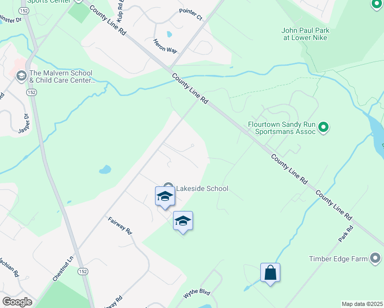 map of restaurants, bars, coffee shops, grocery stores, and more near 1295 Savani Circle in Ambler