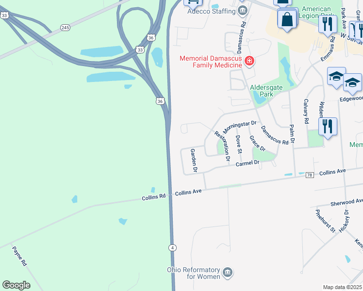 map of restaurants, bars, coffee shops, grocery stores, and more near 621 Rainbow Drive in Marysville