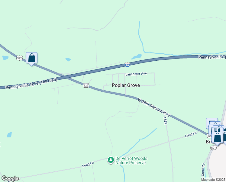 map of restaurants, bars, coffee shops, grocery stores, and more near 325 West 28th Division Highway in Lititz