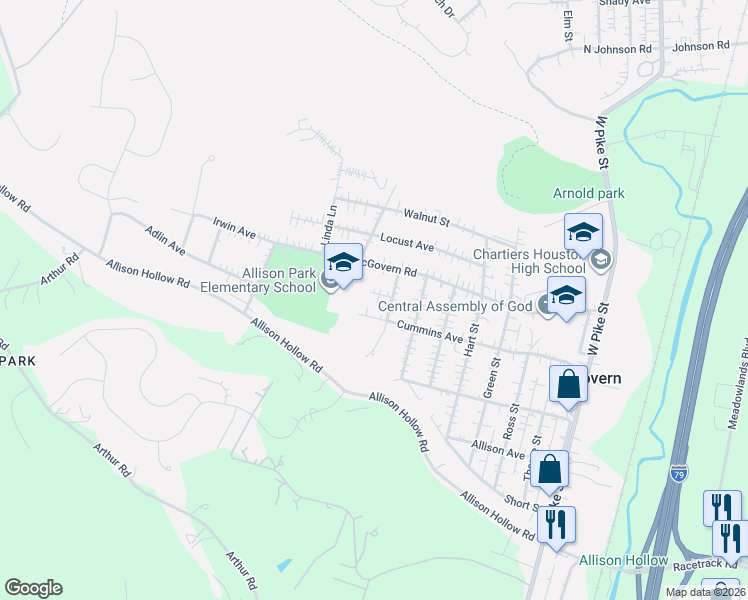 map of restaurants, bars, coffee shops, grocery stores, and more near 114 Small Street in Houston